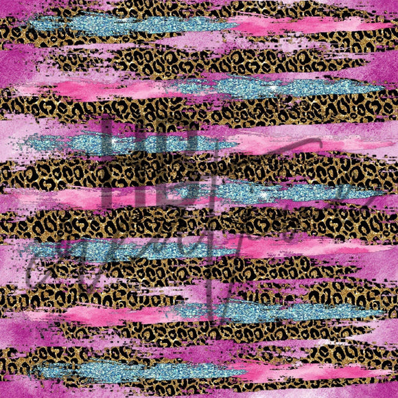 Leopard Glitter Brushstrokes