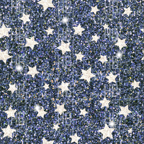 Blue Glitters Stars
