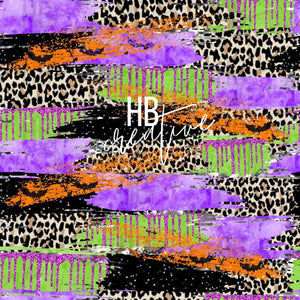 Halloween Cheetah Brushstrokes