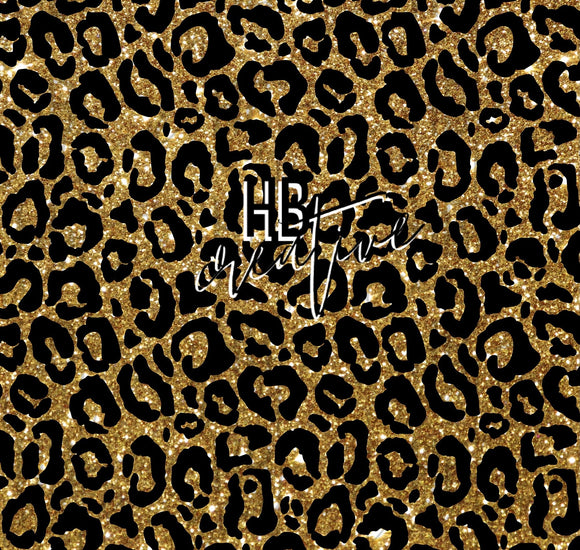 Leopard Spots Gold Glitter