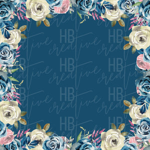 Tan Floral Border