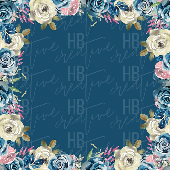 Tan Floral Border