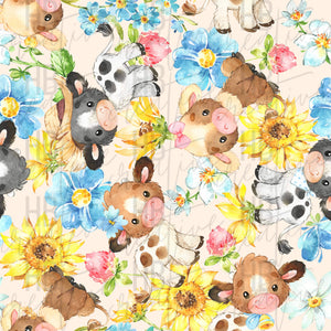 Floral Cows