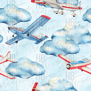 Watercolor Airplanes