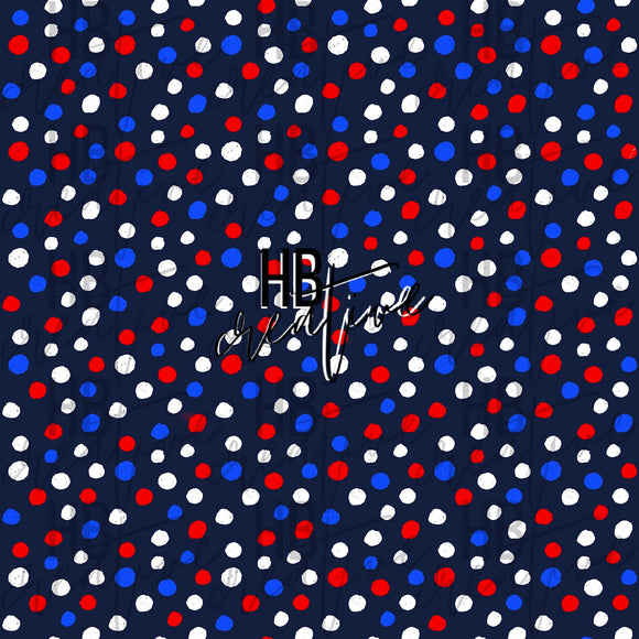 Red, White, and Blue Dots