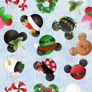 Christmas Mouse Heads (with bows)