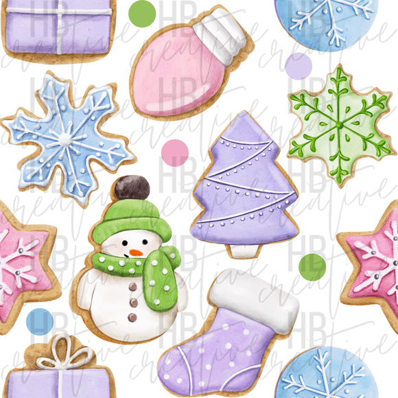 Pastel Christmas Cookies