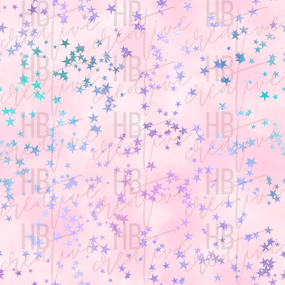 Light Pink and Iridescent Stars